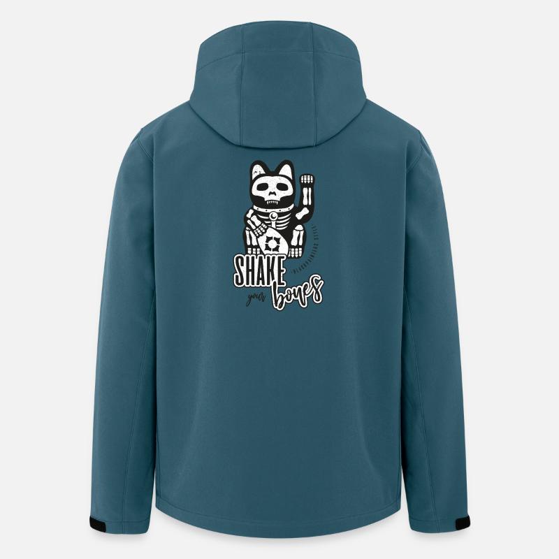 Skelett Winkekatze - Shake your Bones - Recycelte Männer Softshell-Jacke von Stanley/Stella - Dunkles Petrol