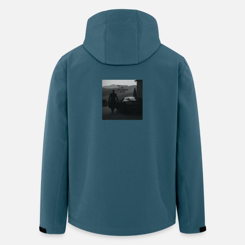 Remember who you wanted to be - Recycelte Männer Softshell-Jacke von Stanley/Stella - Dunkles Petrol