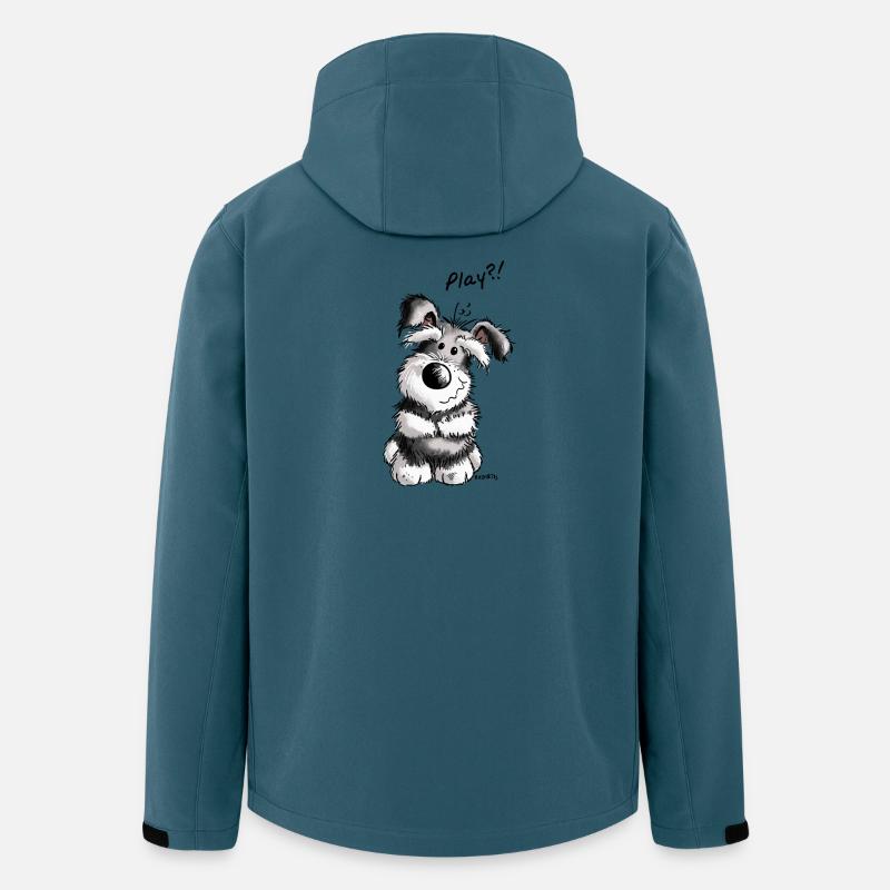 Play Schnauzer - Recycelte Männer Softshell-Jacke von Stanley/Stella - Dunkles Petrol