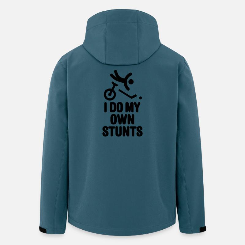 Ich mache meine eigenen Stunts Einrad Hockey Einrad Einrad - Recycelte Männer Softshell-Jacke von Stanley/Stella - Dunkles Petrol
