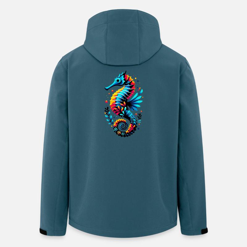 Hippocampe - Veste softshell homme en polyester recyclé Stanley/Stella - bleu pétrole foncé