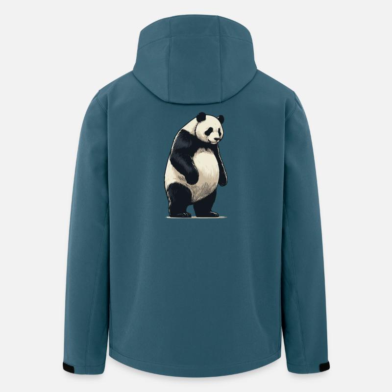 Panda - Recycelte Männer Softshell-Jacke von Stanley/Stella - Dunkles Petrol