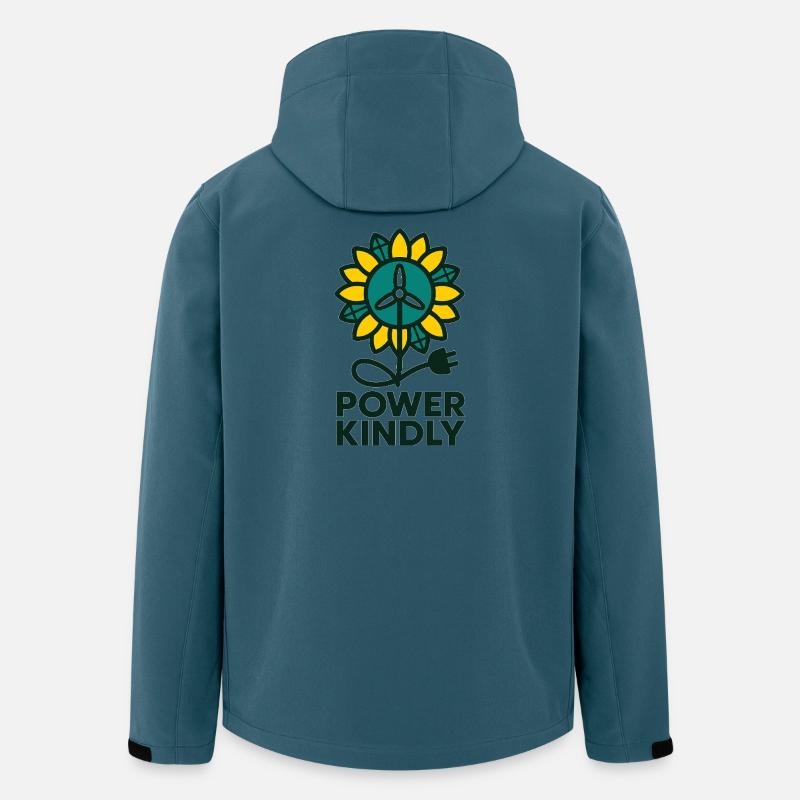 Power Kindly - Recycelte Männer Softshell-Jacke von Stanley/Stella - Dunkles Petrol