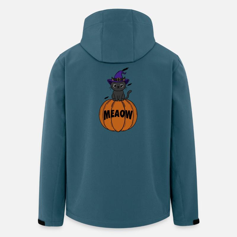 Katze  Halloween - Recycelte Männer Softshell-Jacke von Stanley/Stella - Dunkles Petrol