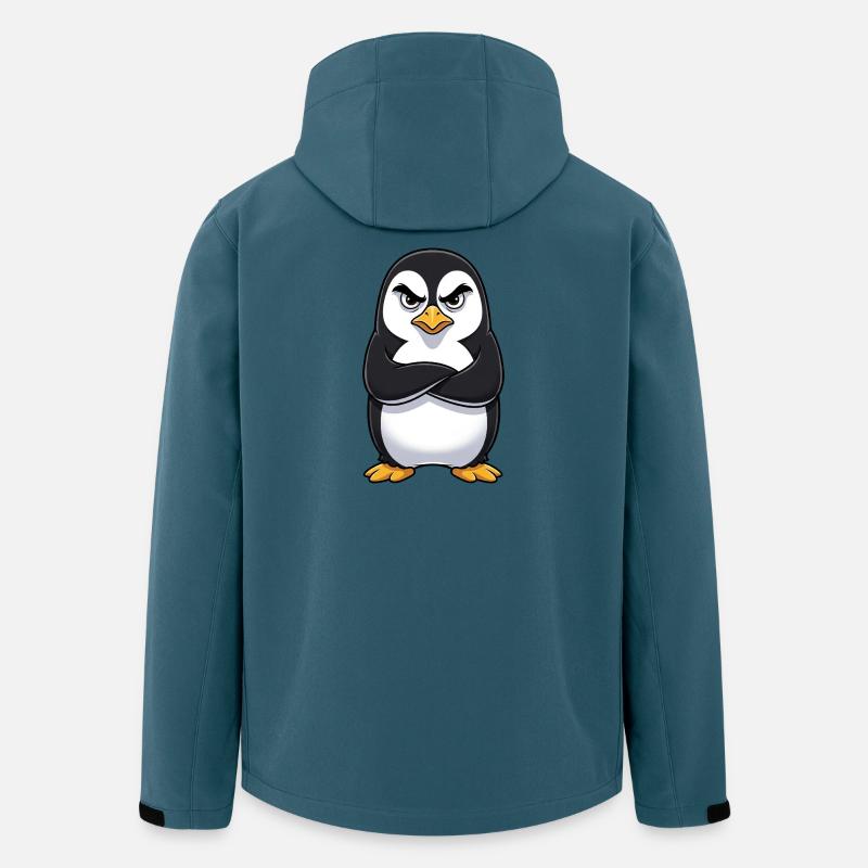 Grumpy Penguin Cartoon Sour Grumpy Annoyed - Men’s Recycled Softshell Jacket by Stanley/Stella - stargazer