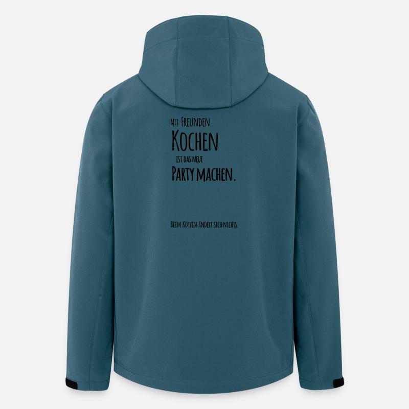 Mit_Freunden_Kochen - Recycelte Männer Softshell-Jacke von Stanley/Stella - Dunkles Petrol