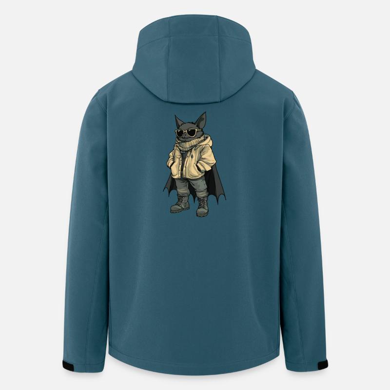 Fledermaus Cool Winter - Recycelte Männer Softshell-Jacke von Stanley/Stella - Dunkles Petrol