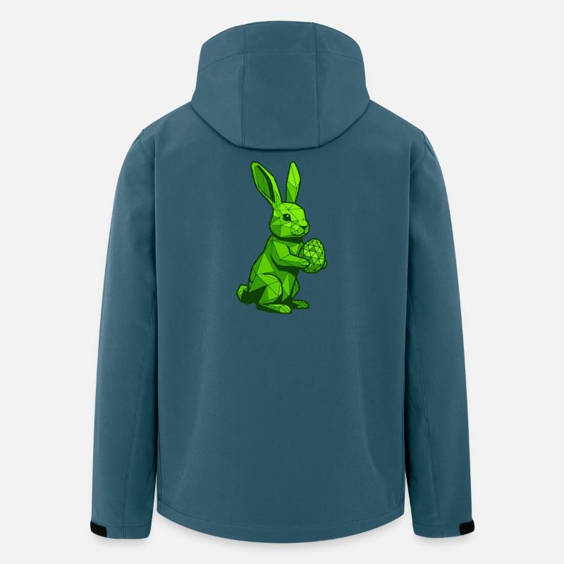 Bunny- Der Osterhase bringt die Eier - Recycelte Männer Softshell-Jacke von Stanley/Stella - Dunkles Petrol