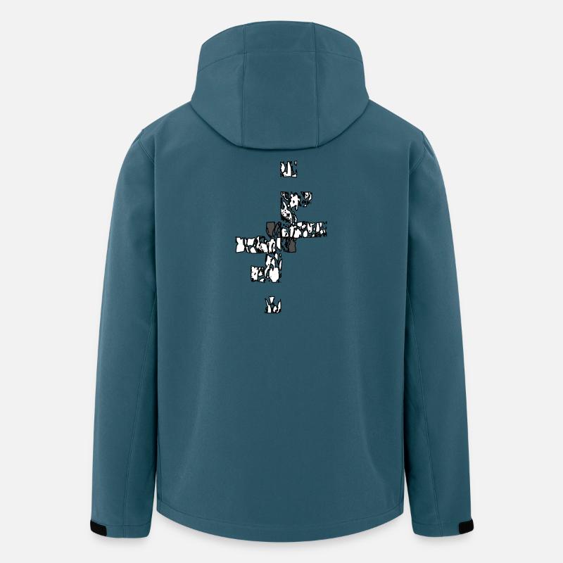 Zerbrochener Diamant in Weiß - Recycelte Männer Softshell-Jacke von Stanley/Stella - Dunkles Petrol
