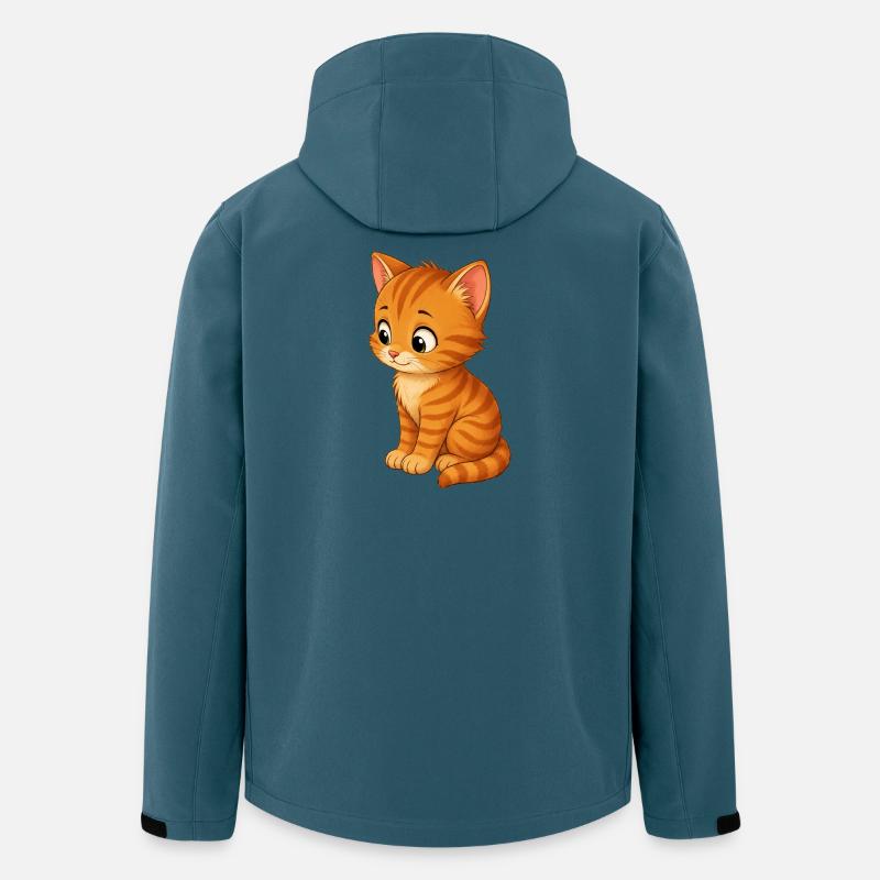 Tigre chaton - Veste softshell homme en polyester recyclé Stanley/Stella - bleu pétrole foncé