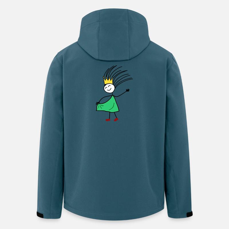 Crowned Joy: Minimal Princess Sketch - Men’s Recycled Softshell Jacket by Stanley/Stella - stargazer