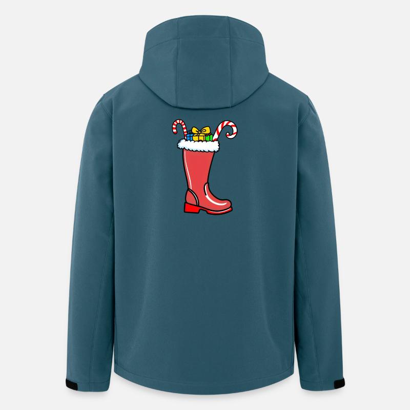Weihnachtsstrumpf mit Geschenken - Recycelte Männer Softshell-Jacke von Stanley/Stella - Dunkles Petrol