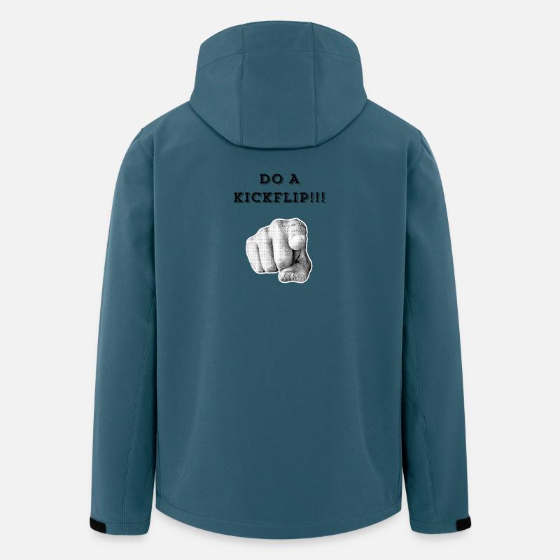 Mach einen Kickflip !! - Recycelte Männer Softshell-Jacke von Stanley/Stella - Dunkles Petrol