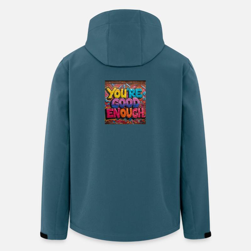 Inspirierende Graffiti-Textkunst - Recycelte Männer Softshell-Jacke von Stanley/Stella - Dunkles Petrol