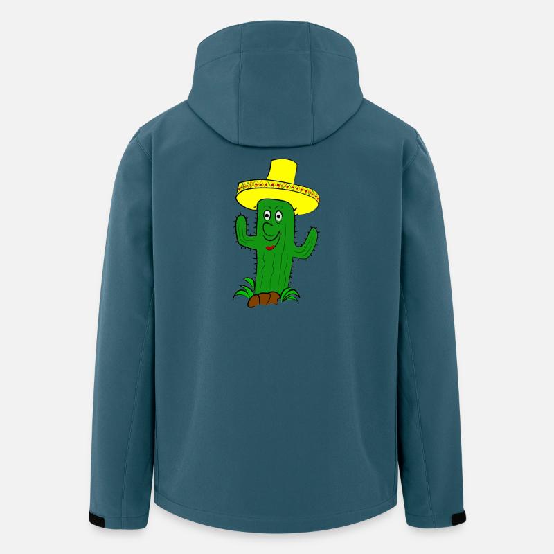 Lustiger Kaktusmit Sombrero - Recycelte Männer Softshell-Jacke von Stanley/Stella - Dunkles Petrol