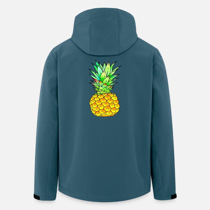 Ananas farbenfroh - Recycelte Männer Softshell-Jacke von Stanley/Stella - Dunkles Petrol