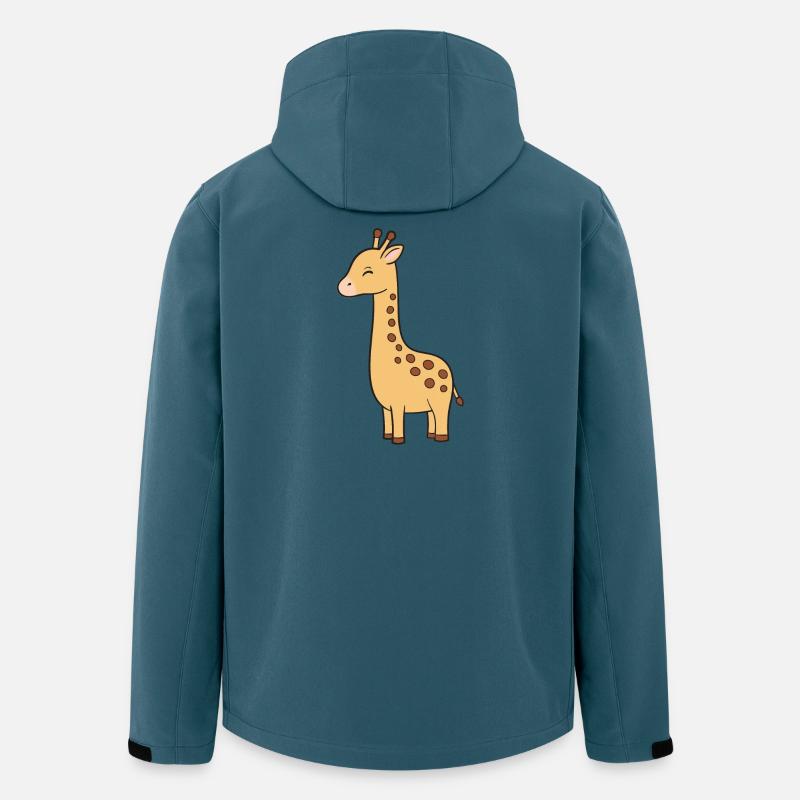 Girafe - Veste softshell homme en polyester recyclé Stanley/Stella - bleu pétrole foncé