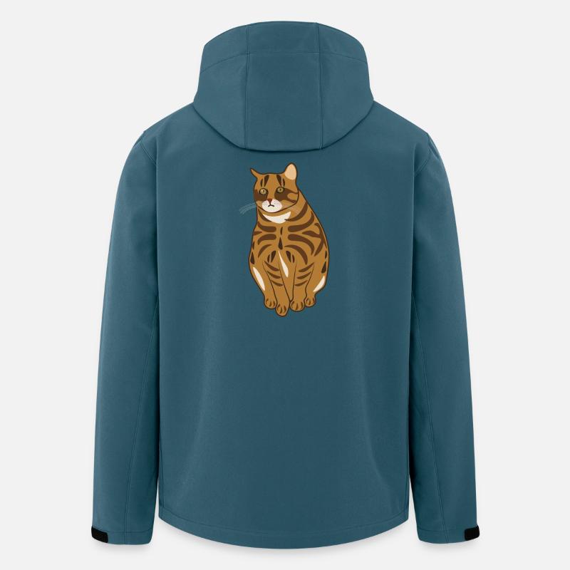 Landrassen-Katze - Recycelte Männer Softshell-Jacke von Stanley/Stella - Dunkles Petrol
