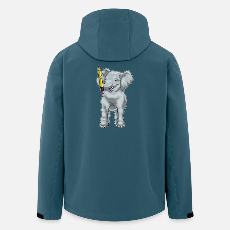Elephant Student Pencil School - Men’s Recycled Softshell Jacket by Stanley/Stella - stargazer
