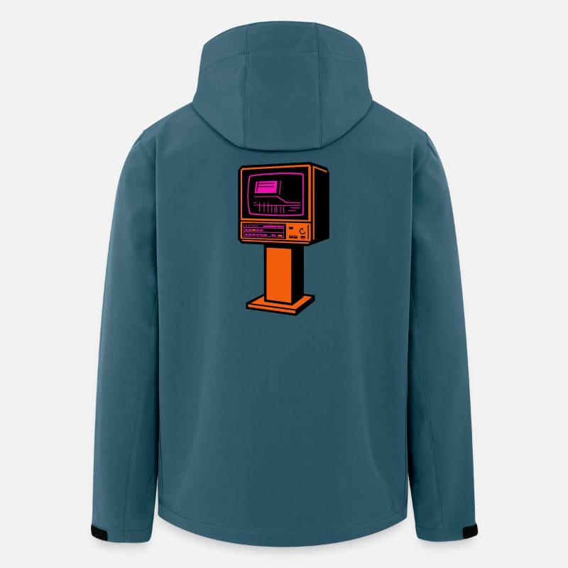 Retro-Future TV - Recycelte Männer Softshell-Jacke von Stanley/Stella - Dunkles Petrol