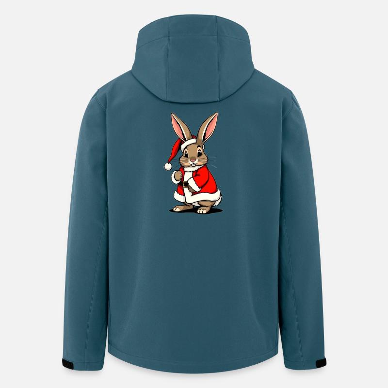 Lapin comme Père Noël à Noël - Veste softshell homme en polyester recyclé Stanley/Stella - bleu pétrole foncé