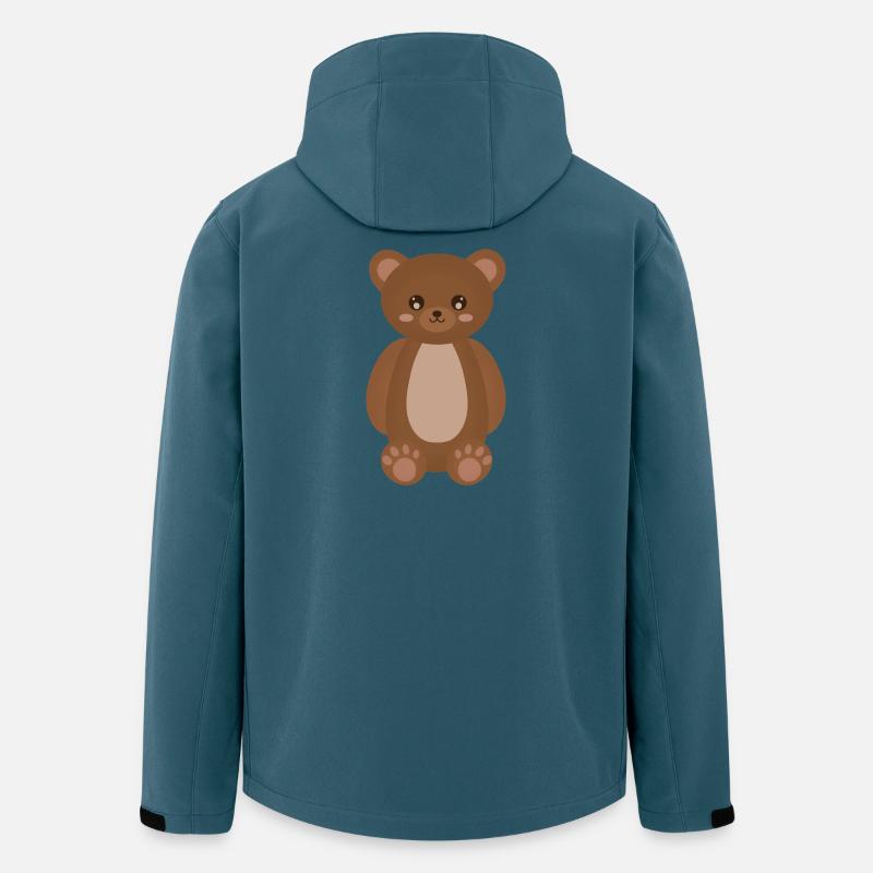 Gemütlicher Braunbär Plüsch - Recycelte Männer Softshell-Jacke von Stanley/Stella - Dunkles Petrol