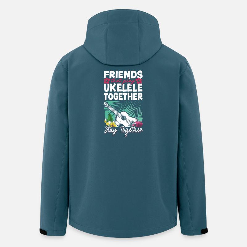 Hawaiian Ukulele Uke Friends - Recycelte Männer Softshell-Jacke von Stanley/Stella - Dunkles Petrol