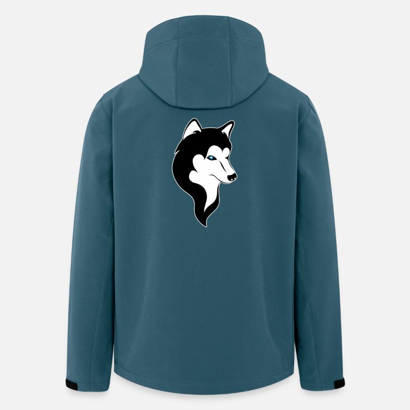 Silhouette Grave Yeux Bleus - Veste softshell homme en polyester recyclé Stanley/Stella - bleu pétrole foncé