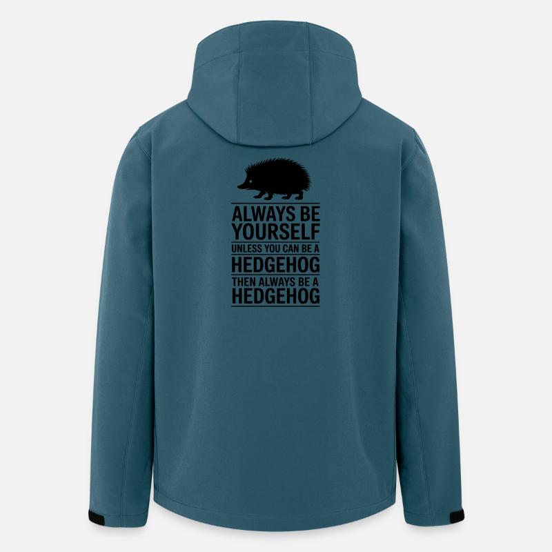 Igel Sprüche Lustiges Igel Geschenk - Recycelte Männer Softshell-Jacke von Stanley/Stella - Dunkles Petrol