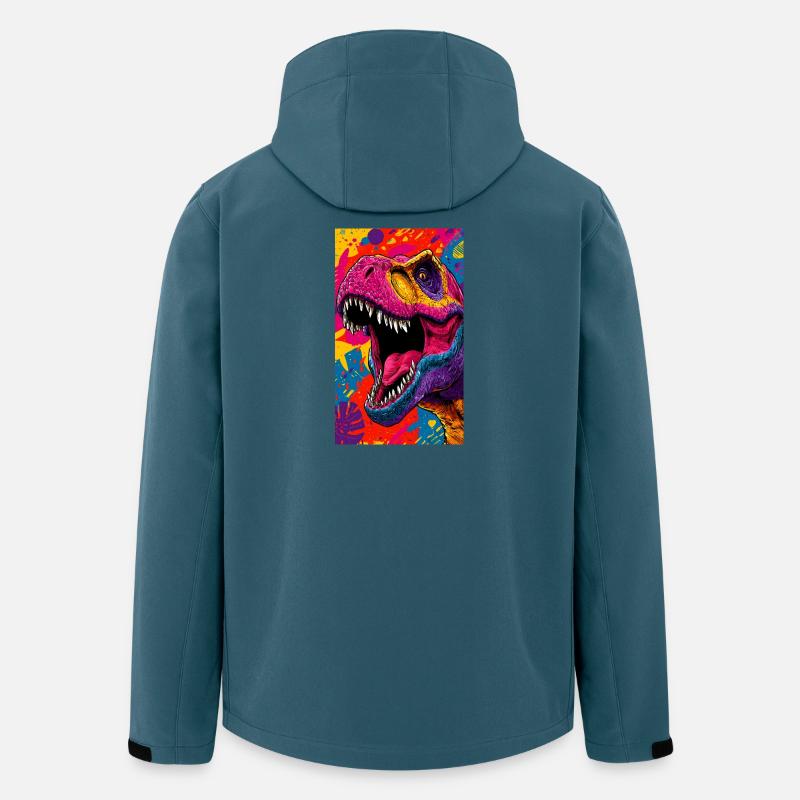 dinosaure - Veste softshell homme en polyester recyclé Stanley/Stella - bleu pétrole foncé