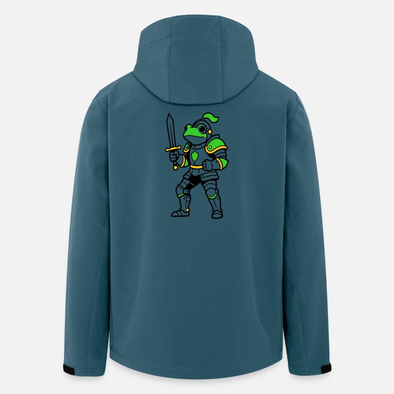 Froschritter - Recycelte Männer Softshell-Jacke von Stanley/Stella - Dunkles Petrol