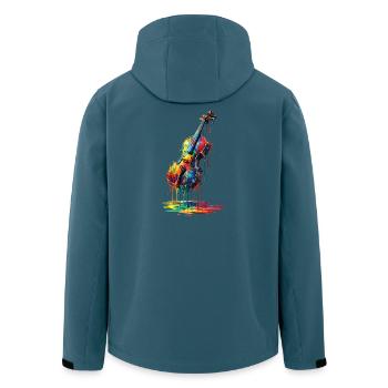 Violin with dripping paint - Men’s Recycled Softshell Jacket by Stanley/Stella - stargazer - Back - AI Model Male 185 light (185cm)