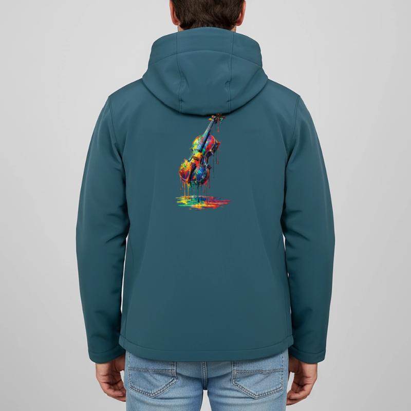 Violin with dripping paint Men’s Recycled Softshell Jacket by Stanley/Stella