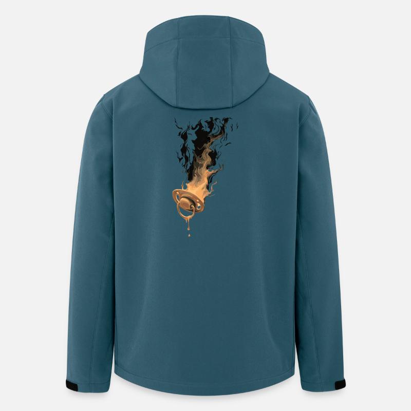Brennender Schnuller - Recycelte Männer Softshell-Jacke von Stanley/Stella - Dunkles Petrol