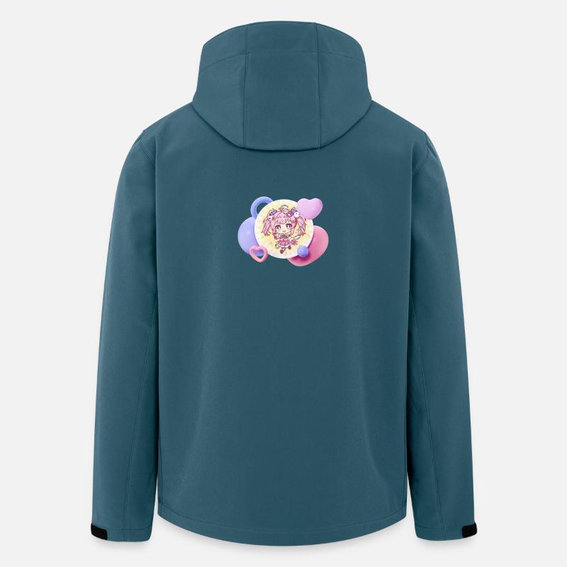 Pastel chibi with hearts - Men’s Recycled Softshell Jacket by Stanley/Stella - stargazer