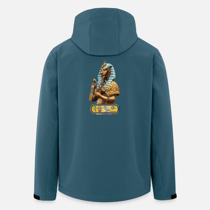 Echnaton - Pharao von Ägypten - Recycelte Männer Softshell-Jacke von Stanley/Stella - Dunkles Petrol