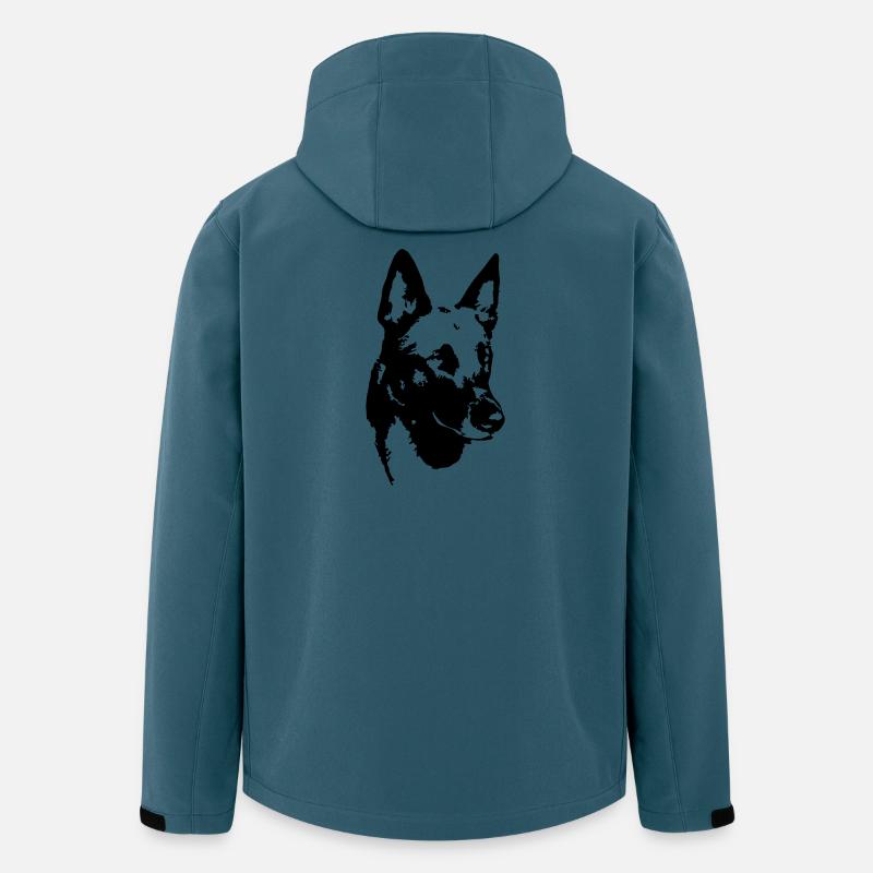 Malinois Kopf - Recycelte Männer Softshell-Jacke von Stanley/Stella - Dunkles Petrol