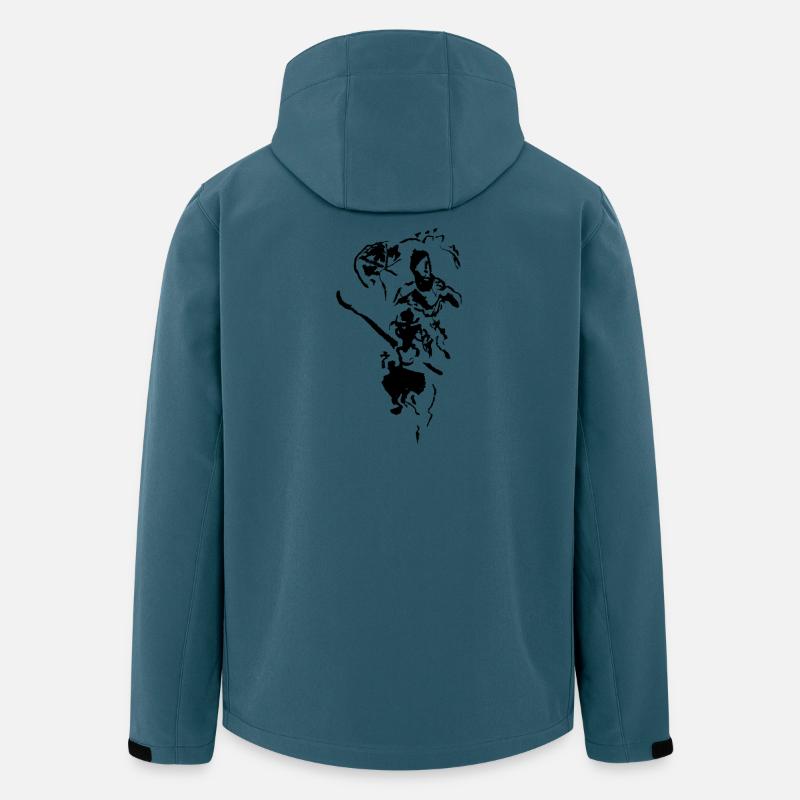 Kendo Abstrakt - Recycelte Männer Softshell-Jacke von Stanley/Stella - Dunkles Petrol