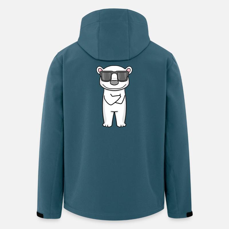 cool polar bear with sunglasses - Men’s Recycled Softshell Jacket by Stanley/Stella - stargazer