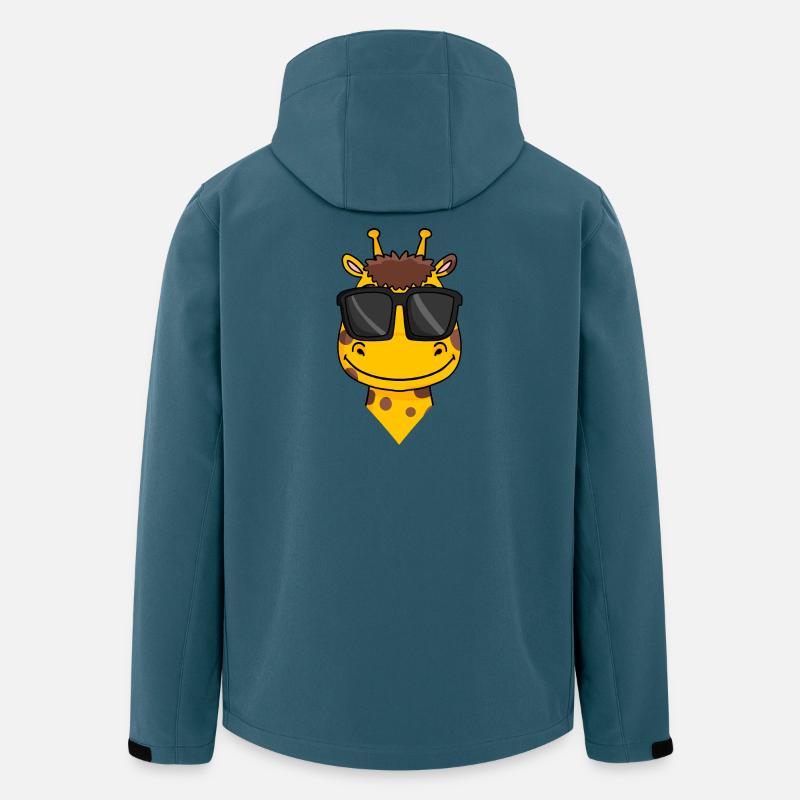 Giraffe with glasses - Men’s Recycled Softshell Jacket by Stanley/Stella - stargazer