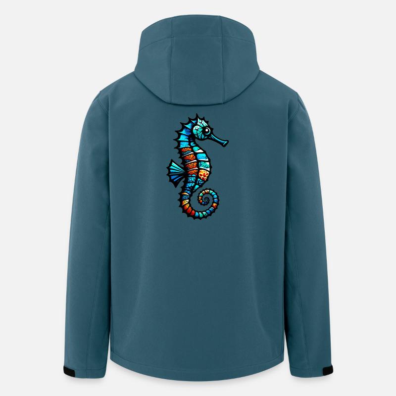 Seepferdchen - Recycelte Männer Softshell-Jacke von Stanley/Stella - Dunkles Petrol