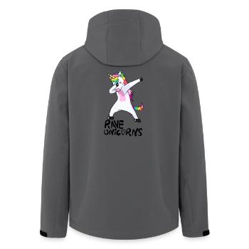 Logo Rave Licornes Noir Texte - Veste softshell homme en polyester recyclé Stanley/Stella - bleu pétrole foncé - Dos - AI Model Male 185 light (185cm)