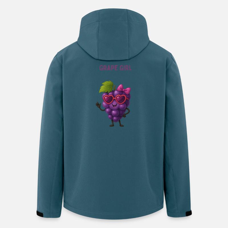Grape Girl mit Herzbrille - Recycelte Männer Softshell-Jacke von Stanley/Stella - Dunkles Petrol