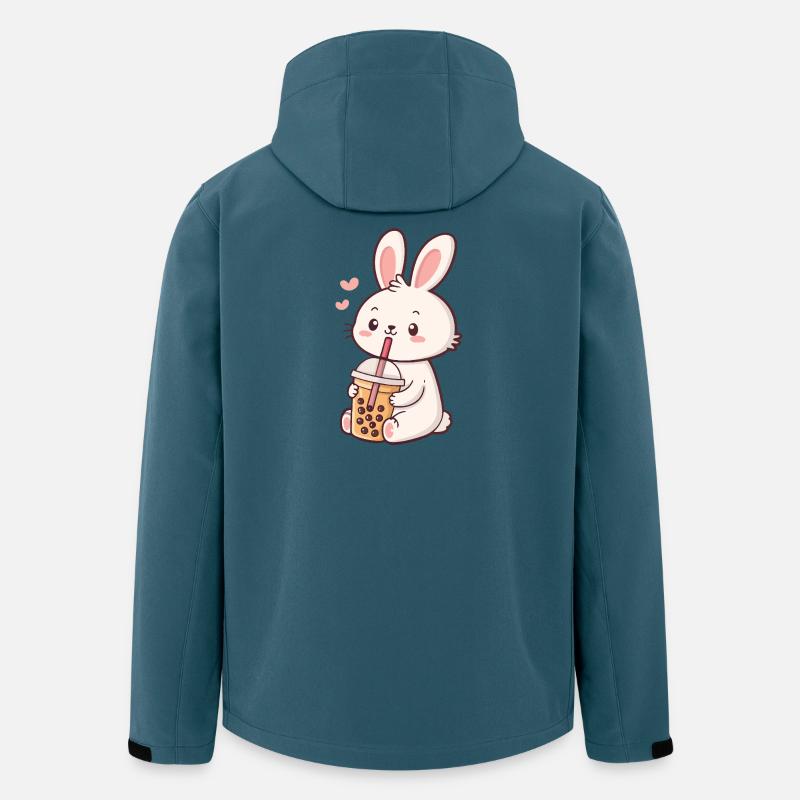Pastel Bubble Tea Bunny - Recycelte Männer Softshell-Jacke von Stanley/Stella - Dunkles Petrol