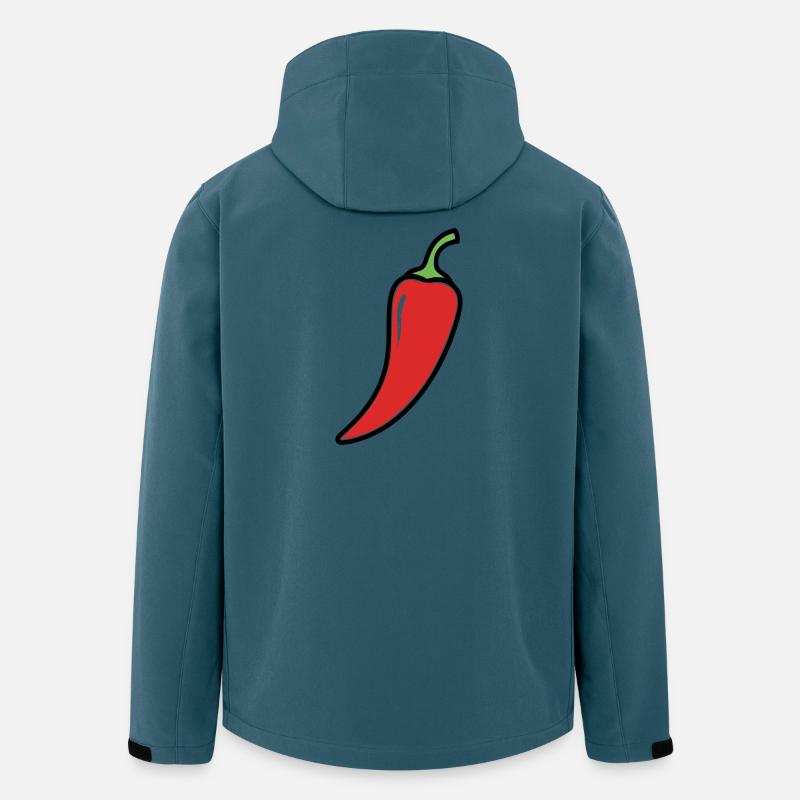 Chili Schote Scharf Comic - Recycelte Männer Softshell-Jacke von Stanley/Stella - Dunkles Petrol