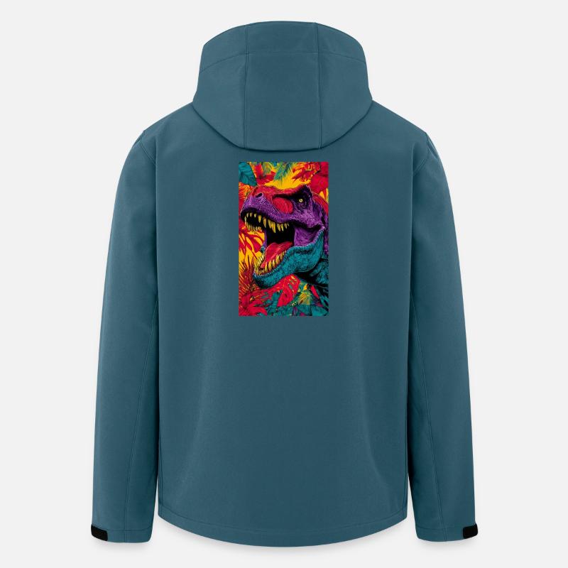 dinosaure - Veste softshell homme en polyester recyclé Stanley/Stella - bleu pétrole foncé