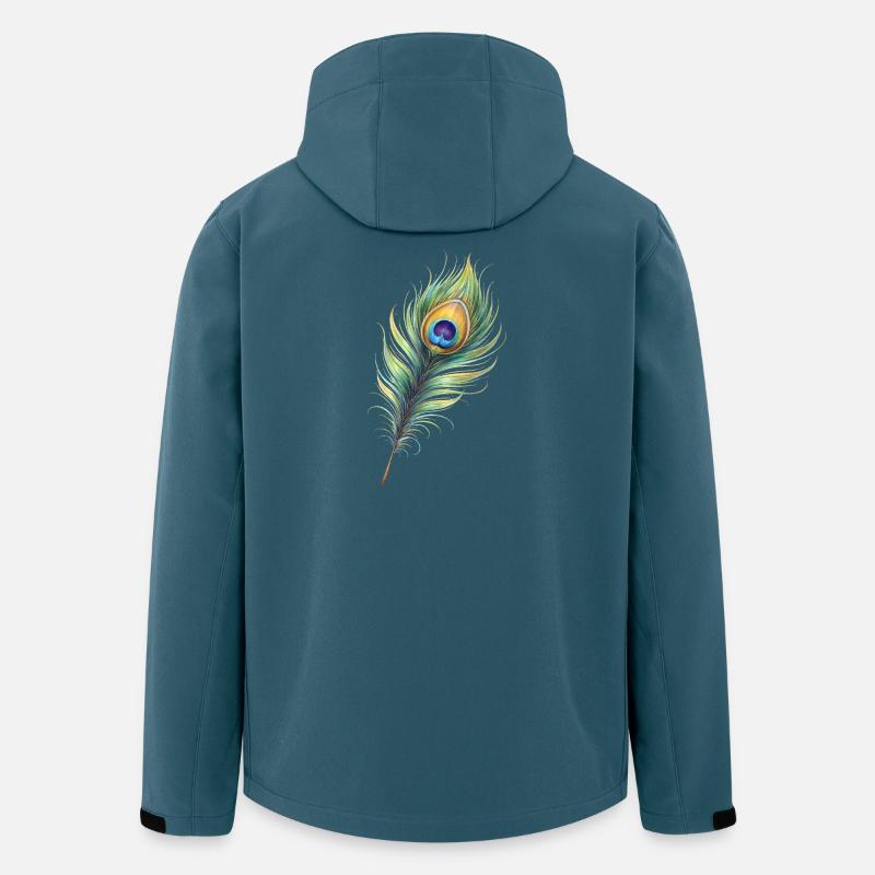Peacock Feather Illustration Gradient Elegant - Men’s Recycled Softshell Jacket by Stanley/Stella - stargazer