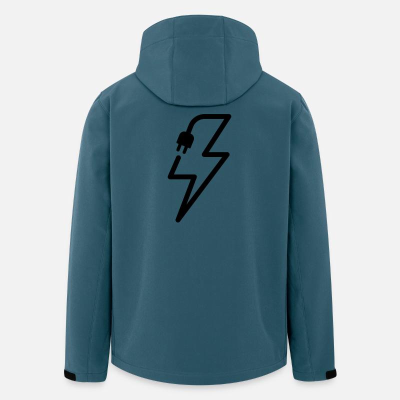 Electrician Lightning Plug Power Icon - Men’s Recycled Softshell Jacket by Stanley/Stella - stargazer