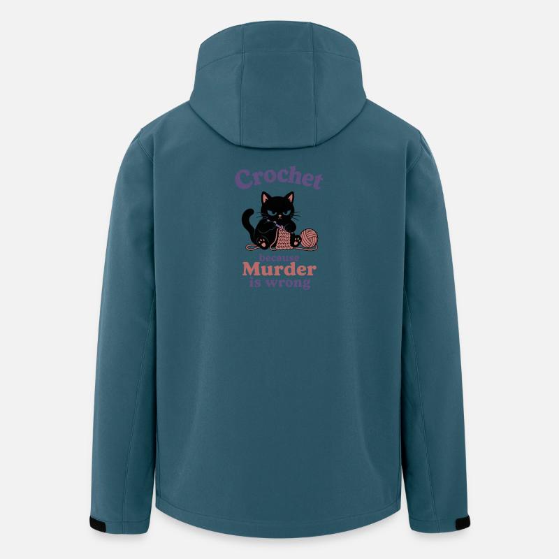 Crochet Because Murder Is Wrong - Recycelte Männer Softshell-Jacke von Stanley/Stella - Dunkles Petrol