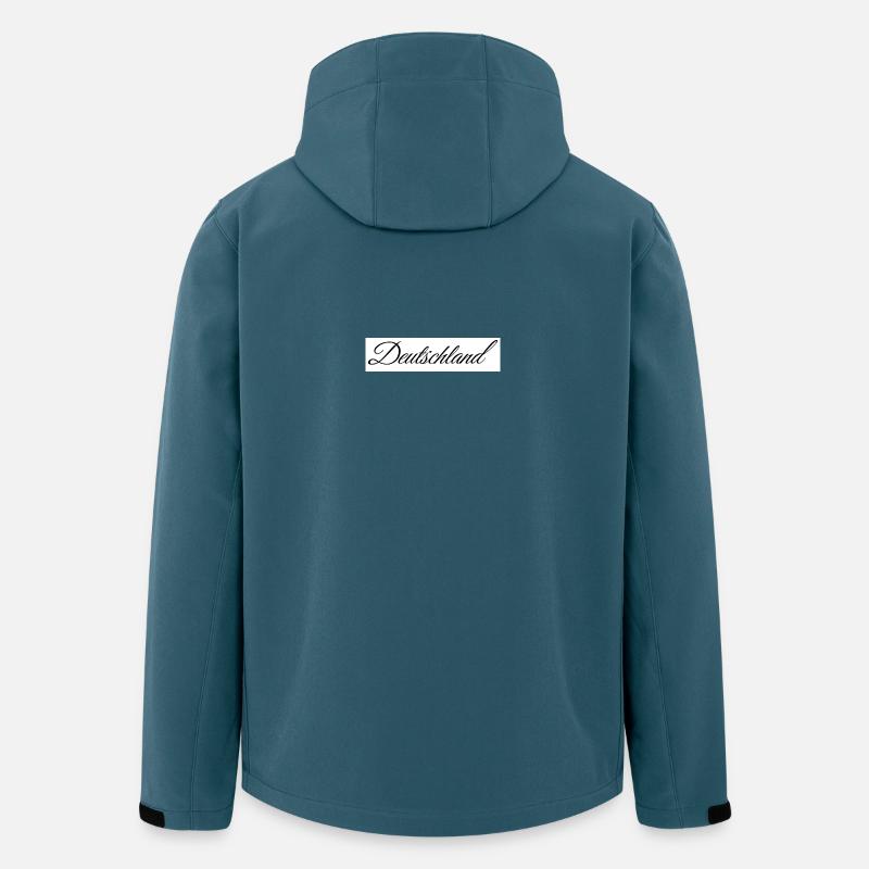 Deutschland - Recycelte Männer Softshell-Jacke von Stanley/Stella - Dunkles Petrol